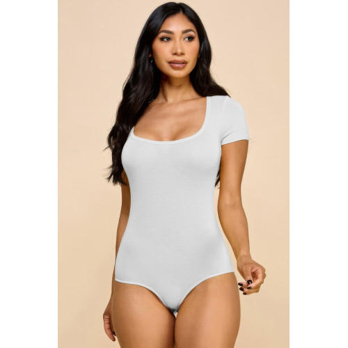 Short Sleeve V-neck Basic Bodysuit