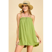 Swiss Dot Woven Romper