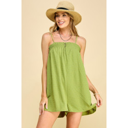 Swiss Dot Woven Romper