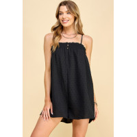 Swiss Dot Woven Romper