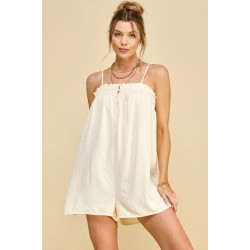 Swiss Dot Woven Romper