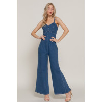 Cami Stretch Denim Jumpsuit