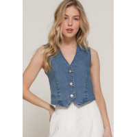 Stretch Denim Vest