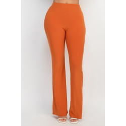 Fit And Flare Elastic Casual Pants