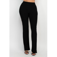 Fit And Flare Elastic Casual Pants