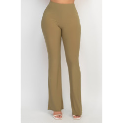 Fit And Flare Elastic Casual Pants