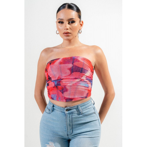 Mesh Print Top