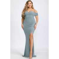 Plus Off Shoulder Party Maxi Dress