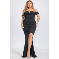 Plus Off Shoulder Party Maxi Dress