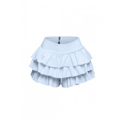 Plus Size Solid Ruffled Shorts