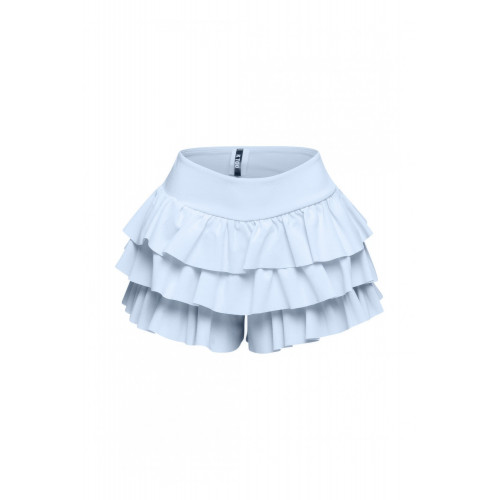 Plus Size Solid Ruffled Shorts