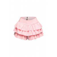Plus Size Solid Ruffled Shorts
