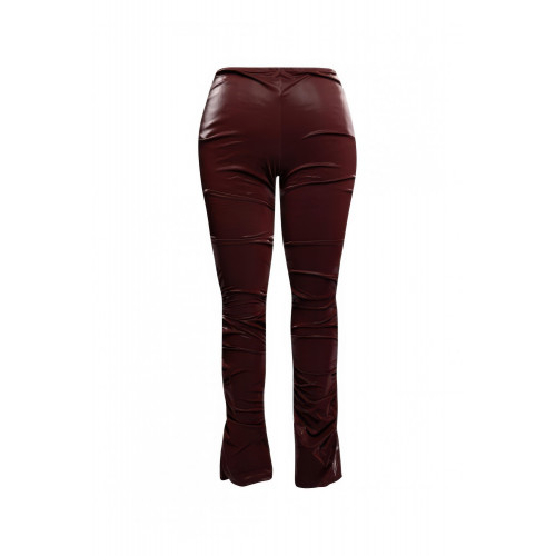 Velvet Pu Ruched Pants