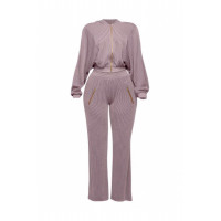 Zipper Closure Hoodie Jacket & Pants Set