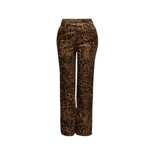 Leopard Printed Wide Leg Pants
