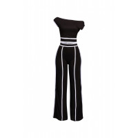 Color Contrast Detailed Off Shoulder Set