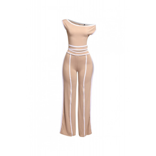 Color Contrast Detailed Off Shoulder Set