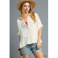 Fresh Flair Scallop Trim Blouse
