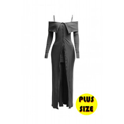 Plus Size Long Length Top & Skirt Leggings Set