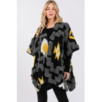Fuzzy Aztec Pattern Kimono