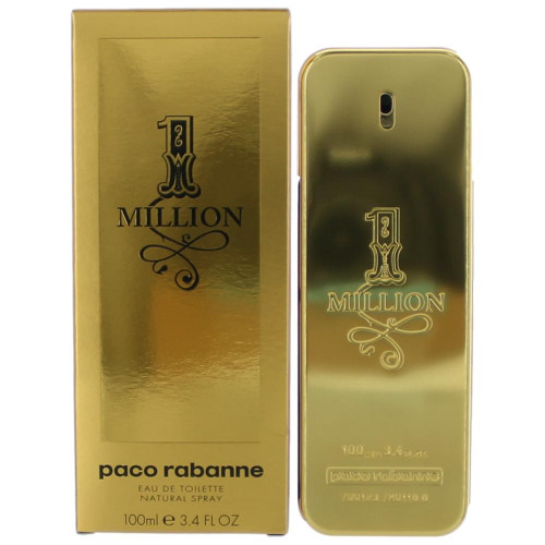 1 Million by Paco Rabanne, 3.4 oz Eau De Toilette Spray for Men - PS-AM1MIL34S