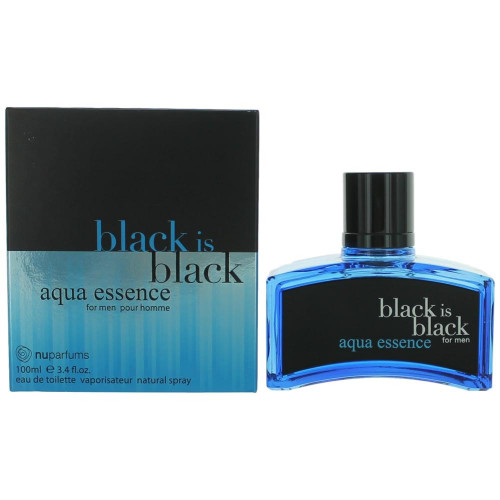 Black is Black Aqua Essence by NuParfums, 3.4 oz Eau De Toilette Spray for Men - PS-AMBLAWM33S
