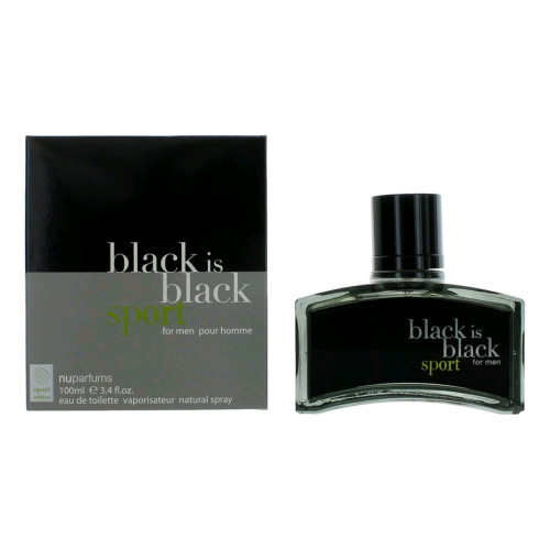 Black is Black Sport by NuParfums, 3.4 oz Eau De Toilette Spray for Men - PS-AMBLKISS34S