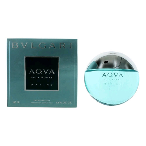 Aqva Marine by Bvlgari, 3.4 oz Eau De Toilette Spray for Men (Aqua) - PS-AMBVQM34S