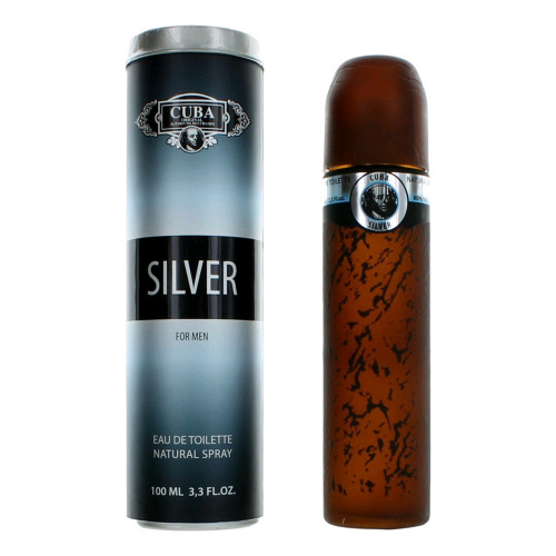 Cuba Silver by Cuba, 3.4 oz Eau De Toilette Spray for Men - PS-AMCUBSLV34S