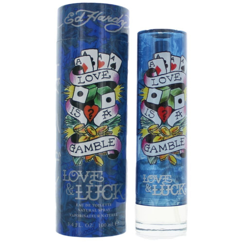 Ed Hardy Love & Luck by Christian Audigier, 3.4 oz Eau De Toilette Spray for Men - PS-AMEDHL34S