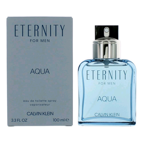 Eternity Aqua by Calvin Klein, 3.4 oz Eau De Toilette Spray for Men - PS-AMETAQ34S