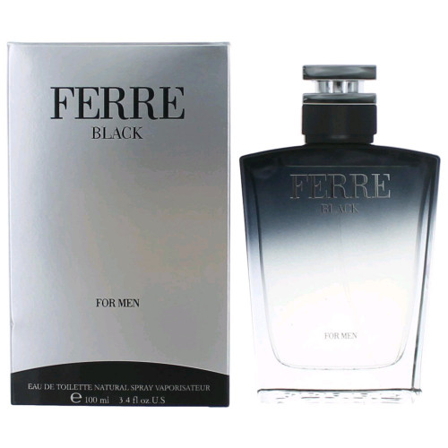 Ferre Black by Gianfranco Ferre, 3.4 oz Eau De Toilette Spray for Men - PS-AMFERB34S