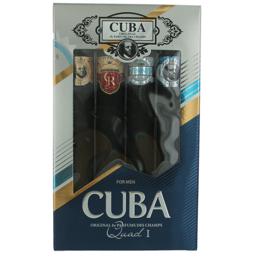 Cuba Quad I by Cuba, 4 Piece Gift Set for Men - PS-AMGCUBAQUAD4