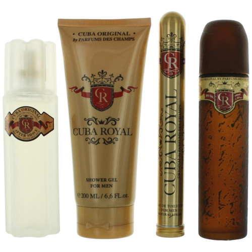 Cuba Royal by Cuba, 4 Piece Gift Set for Men - PS-AMGCUBRY4S