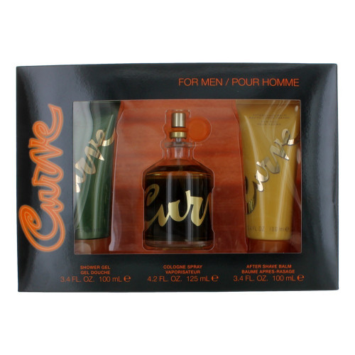 Curve by Liz Claibrone, 3 Piece Gift Set for Men with 4.2 oz - PS-AMGCUR342