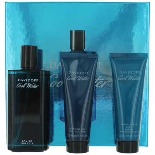 Cool Water by Davidoff, 3 Piece Gift Set for Men - PS-AMGCWT