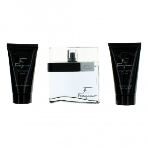 F Black by Salvatore Ferragamo, 3 Piece Gift Set for Men - PS-AMGSFFB3