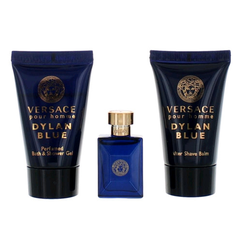 Versace Dylan Blue by Versace, 3 Piece Mini Gift Set for Men. - PS-AMGVDB3M