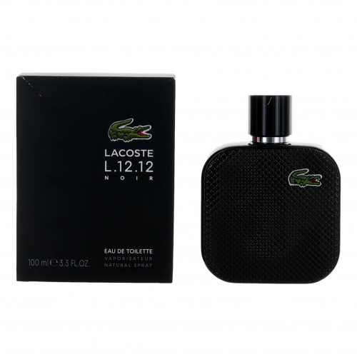 Lacose L. 12.12 Black Noir by Lacoste, 3.3 oz Eau de Toilette Spray for Men - PS-AMLACL12BLK34S