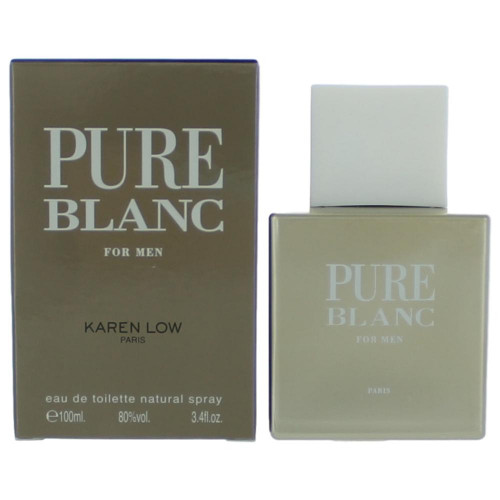 Pure Blanc by Karen Low, 3.4 oz Eau De Toilette Spray for Men - PS-AMPBKL34S