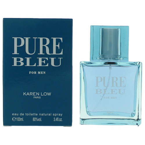 Pure Bleu by Karen Low, 3.4 oz Eau De Toilette Spray for Men - PS-AMPBLU34S