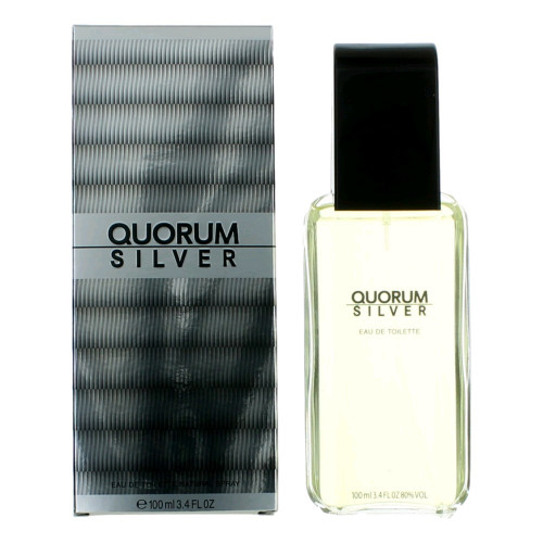 Quorum Silver by Puig, 3.4 oz Eau De Toilette Spray for men - PS-AMQUOS34S