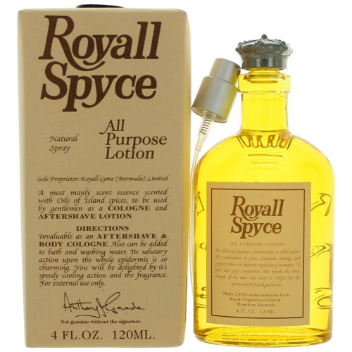 Royall Spyce by Royall Fragrances, 4 oz All Purpose Lotion Spray for Men - PS-AMRSPY4SPL