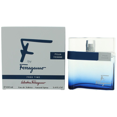 F Free Time by Salvatore Ferragamo, 3.4 oz Eau De Toilette Spray for Men - PS-AMSFFT34S
