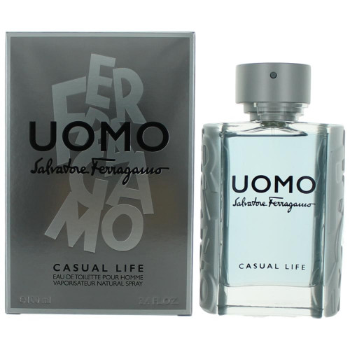 Uomo Casual Life by Salvatore Ferragamo, 3.4 oz Eau De Toilette Spray for Men - PS-AMSFUOCALI34S