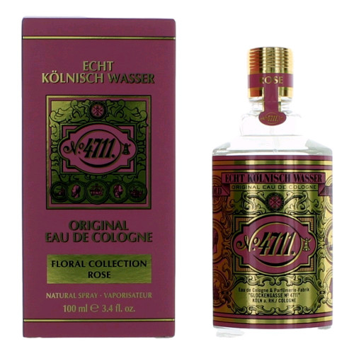 4711 Floral Collection Rose by 4711, 3.4 oz Eau De Cologne Spray for Unisex - PS-AU4711FCR34S