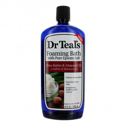 Shea Butter & Almond Oil by Dr. Teals, 34 oz Foaming Bubble Bath - PS-AUDTFGSBA34