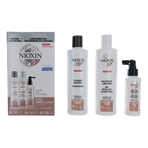 Nioxin 3D Care System Kit 3 by Nioxin, For Colored Hair Light Thinning, Balanced Moisture - PS-AUNXS3K