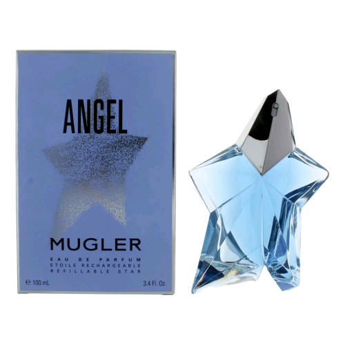 Angel by Thierry Mugler, 3.4 oz Eau De Parfum Spray Refillable Star for Women - PS-AWANG34ST