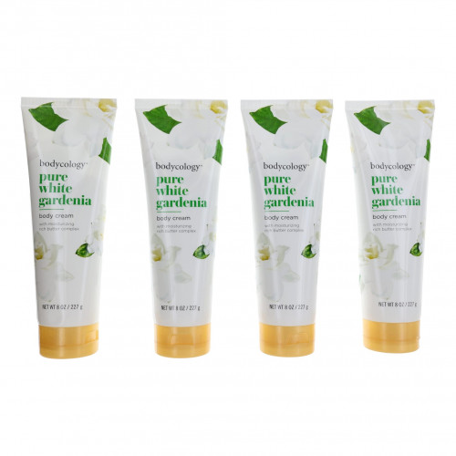 Pure White Gardenia by Bodycology, 4 Pack 8 oz Moisturizing Body Cream for Women - PS-AWBCPWG8BC